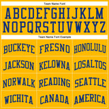 Custom Gold Royal-White Authentic Throwback Basketball Jersey