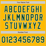 Custom Gold Green-White Authentic Baseball Jersey