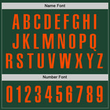 Custom Green Orange Performance Golf Polo Shirt