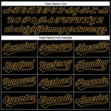 Custom Black Black-Old Gold Performance Vapor Golf Polo Shirt