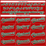 Custom Red Green-White Performance Vapor Golf Polo Shirt
