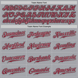 Custom Gray Crimson-Black Authentic Baseball Jersey