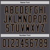 Custom Steel Gray Black-Old Gold Hockey Jersey