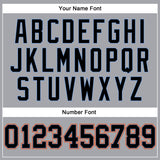 Custom Gray Black-Powder Blue Authentic Sleeveless Baseball Jersey