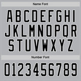 Custom Gray Black-White Hockey Jersey