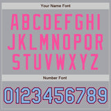 Custom Gray Light Blue Black-Pink Authentic Baseball Jersey