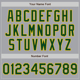 Custom Gray Green-Gold Authentic Baseball Jersey