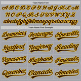 Custom Gray Brown-Gold Authentic Baseball Jersey