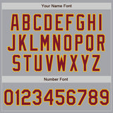 Custom Gray Crimson-Gold Authentic Baseball Jersey