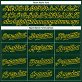 Custom Green Green-Gold Authentic Baseball Jersey