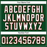 Custom Green White-Red Authentic Sleeveless Baseball Jersey