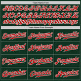 Custom Green Red-White Authentic Baseball Jersey