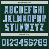 Custom Green Light Blue-White Authentic Baseball Jersey