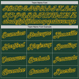 Custom Green Green-Gold Performance T-Shirt