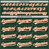 Custom Green White-Orange Authentic Baseball Jersey