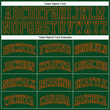 Custom Hunter Green Green-Orange Authentic Throwback Basketball Jersey