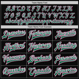 Custom Black Pink-Kelly Green Bomber Full-Snap Varsity Letterman Jacket
