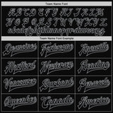 Custom Black Black-Gray Bomber Full-Snap Varsity Letterman Jacket