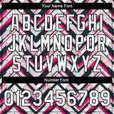 Custom Red White-Black 3D Pattern Design Bomber Full-Snap Varsity Letterman Jacket