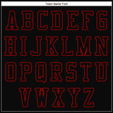Custom Black Black-Red Bomber Full-Snap Varsity Letterman Jacket