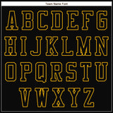 Custom Black Black-Gold Bomber Full-Snap Varsity Letterman Jacket