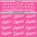 Custom Pink Pink-Gray Bomber Full-Snap Varsity Letterman Split Fashion Jacket