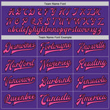 Custom Purple Pink-Black Bomber Full-Snap Varsity Letterman Two Tone Jacket