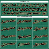 Custom Kelly Green Black-Old Gold Authentic Throwback Basketball Jersey