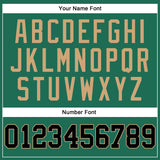 Custom Kelly Green Black-Old Gold Authentic Throwback Basketball Jersey