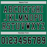 Custom Grass Green Black-White Mesh Authentic Throwback Football Jersey