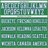 Custom Grass Green White-Royal Mesh Authentic Football Jersey