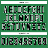 Custom Grass Green Black-White Mesh Authentic Football Jersey