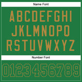 Custom Grass Green Grass Green-Old Gold Mesh Authentic Football Jersey