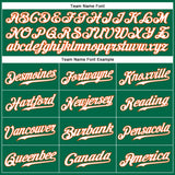 Custom Kelly Green White-Orange Authentic Sleeveless Baseball Jersey
