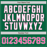 Custom Kelly Green White Pinstripe Pink-White Authentic Baseball Jersey