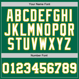 Custom Kelly Green White-Gold Authentic Throwback Basketball Jersey