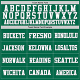 Custom Grass Green White-Gray Mesh Authentic Throwback Football Jersey