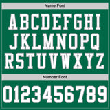 Custom Grass Green White-Gray Mesh Authentic Throwback Football Jersey