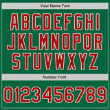 Custom Kelly Green Red-White Authentic Baseball Jersey