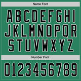 Custom Kelly Green Black-White Hockey Jersey