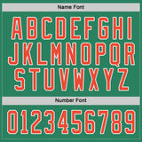 Custom Kelly Green Orange-White Hockey Jersey