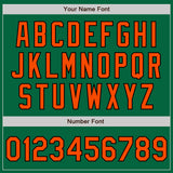 Custom Kelly Green Orange-Black Authentic Baseball Jersey