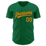 Custom Kelly Green Blaze Orange Authentic Baseball Jersey