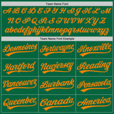 Custom Kelly Green Blaze Orange Authentic Baseball Jersey