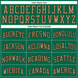 Custom Kelly Green Old Gold-Black Authentic Throwback Basketball Jersey