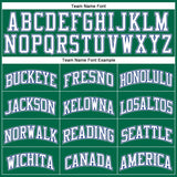 Custom Kelly Green White Royal-Gray Authentic Throwback Basketball Jersey