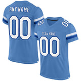 Custom Powder Blue White-Royal Mesh Authentic Football Jersey