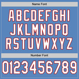 Custom Powder Blue White-Red Mesh Authentic Football Jersey