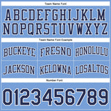 Custom Light Blue White Pinstripe Navy-White Authentic Basketball Shorts