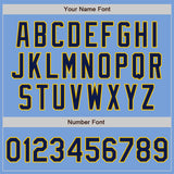 Custom Light Blue Navy-Gold Authentic Baseball Jersey
